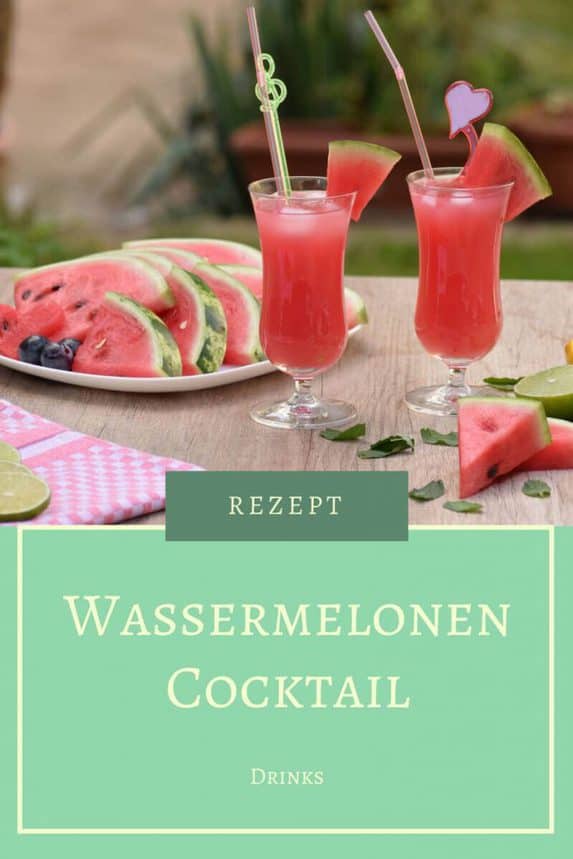 Wassermelone Cocktail alkoholfrei Cocktails mit Wodka serviert in der ...